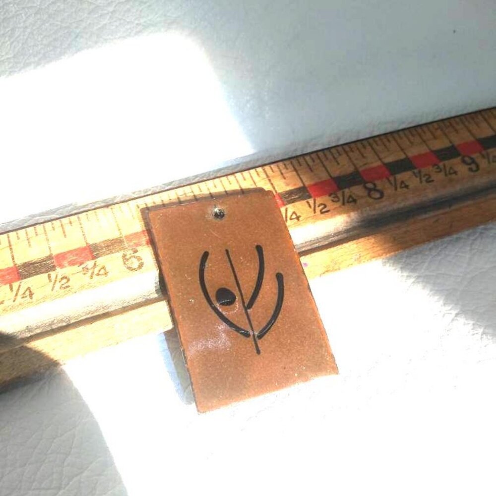 Copper Abstract Tree or Leaf Pendant Antique Vintage Rare necklace choker modern
